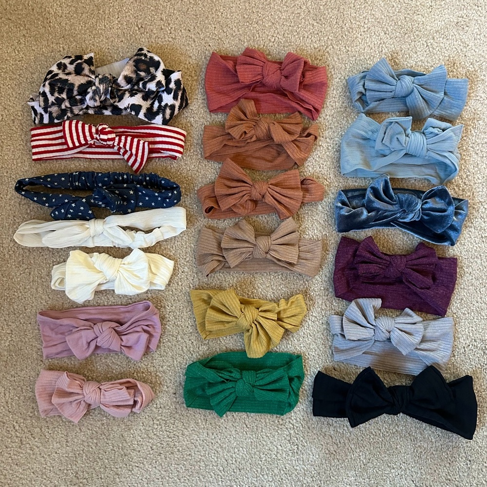 Infant girl headbands. Variety of colors.